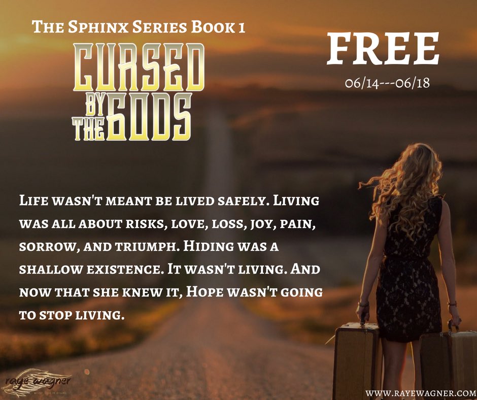 RayeWagner's tweet photo. Cursed by the Gods is FREE!! #Free #limitedtime #greekmythology #percyjackson #curseofthesphinx #greeksphinx https://t.co/Z6JHfANqBs https://t.co/QmhFFYbQtm
