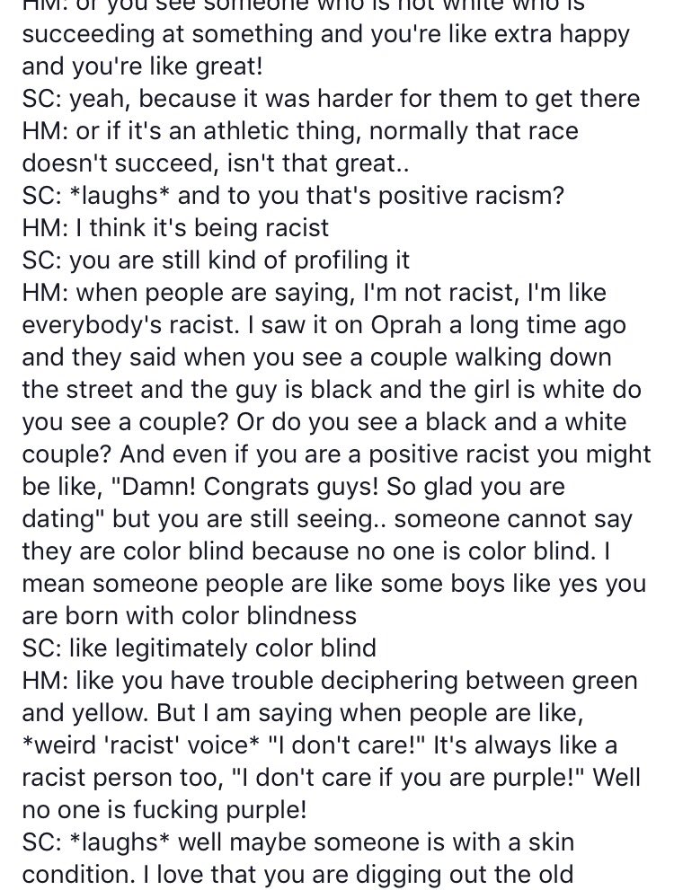RavenKing44's tweet photo. Positive racism?! Please I would like to hear more on racism from the white middle aged woman @HeatherMcDonald #deletejuicyscoop https://t.co/1kNH64R9u7