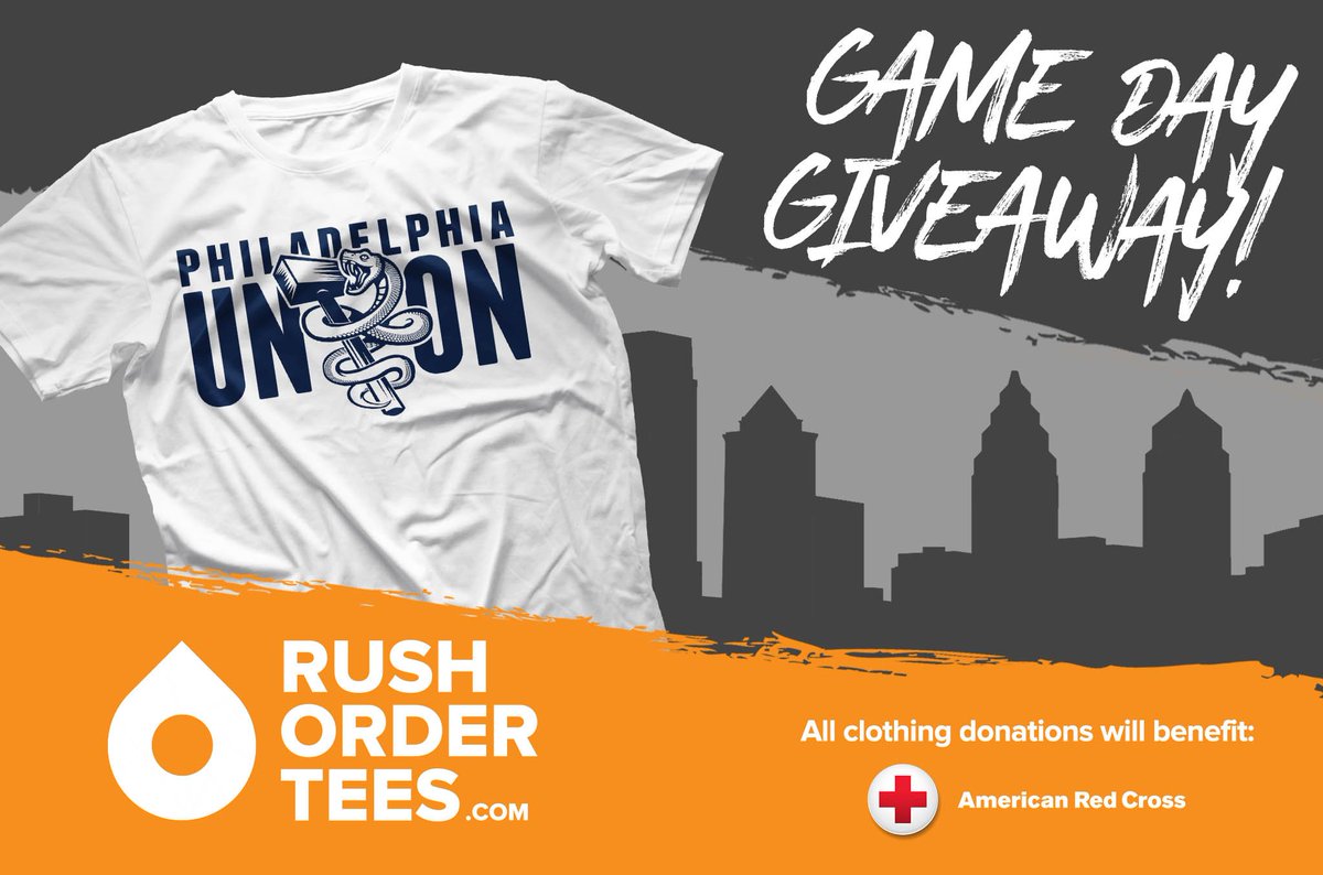 RushOrderTees's tweet photo. @philaunion fans, bring your Red this Sunday! Donate your red clothing on the Fan Plaza to help us #RidtheRed from Philadelphia! #JoinOrDie https://t.co/Ote0OUtjFa