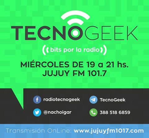 tecnogeekfm's tweet photo. Se nos viene un programón de #TecnoGeek!! @mgiubergia de @ENACOMArgentina y todo sobre la visita de #StallmanEnJujuy #E3 y mucho más!! https://t.co/cLtYyX5W8K