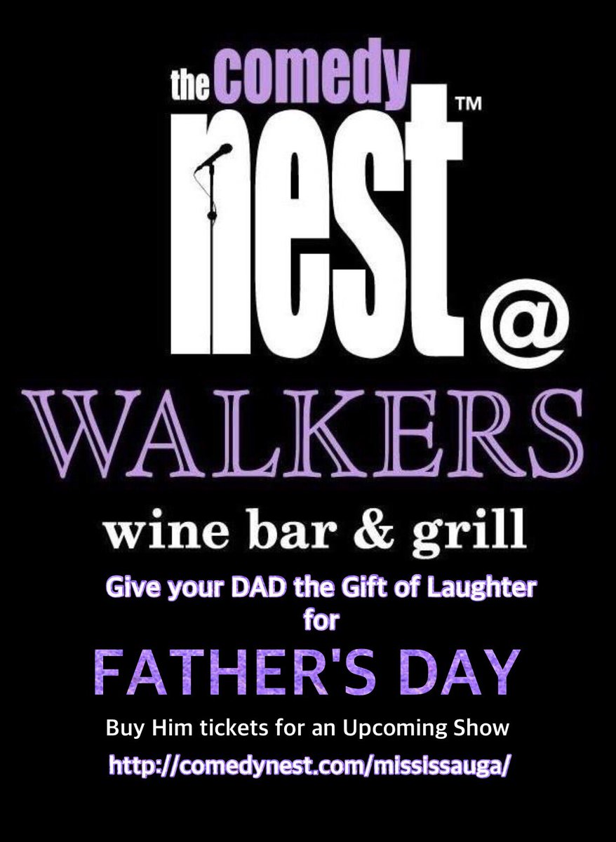 WalkersWineBar's tweet photo. Give your DAD the gift of LAUGHTER 4 FATHER'S DAY Purchase tickets 4 an  upcoming show at https://t.co/qzlgWOtYQG 💞 #Comedy #comedian #laugh https://t.co/Gqn6hNGKqT