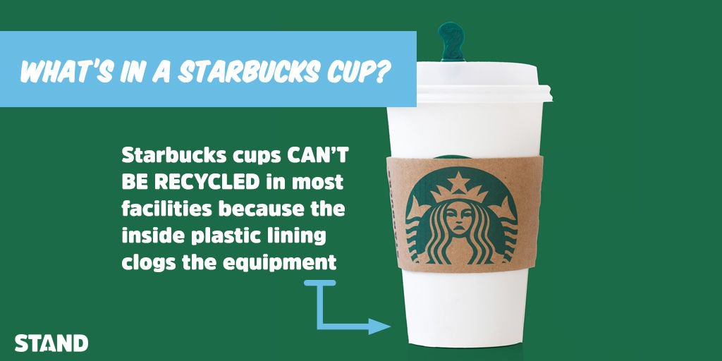 sbbettercup's tweet photo. What do recycling and Starbucks have in common? Nothing! 

Read our latest dispatch at https://t.co/sZoyK9s3BW https://t.co/jmP6lK9yuE