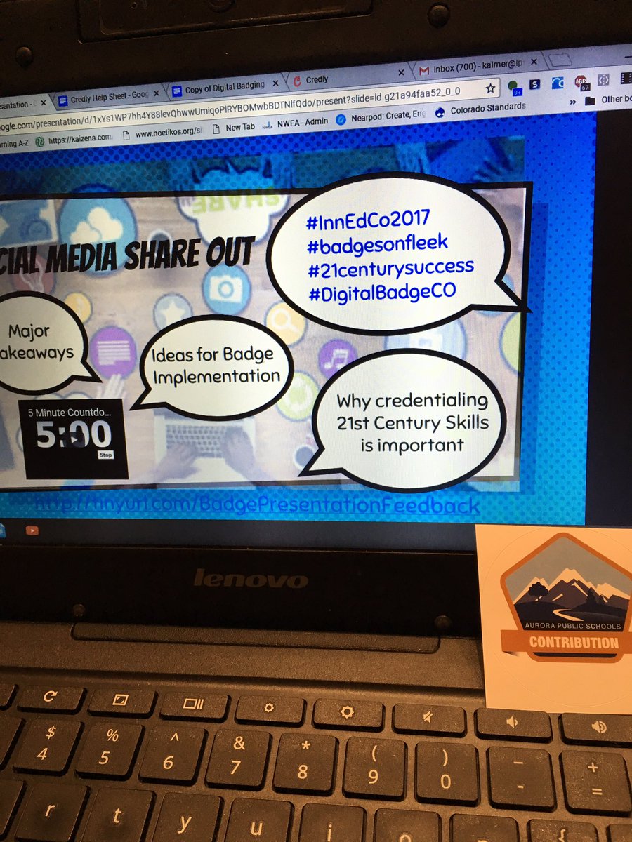 AlmerKelly's tweet photo. Badging is a Terrific session! I will implement it next year with my grade level. https://t.co/znCWykvyCE