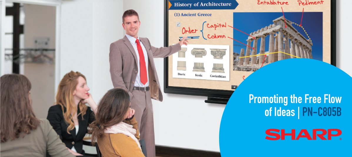 exertisna's tweet image. Promoting the Free Flow of Ideas | PN-C805B from @SharpAQUOS #avtweeps #InteractiveTech #CollaborationSolutions #InteractiveDisplay