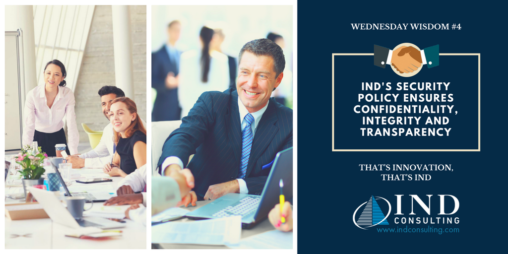 indconsulting's tweet photo. How important is trust when doing business? #AskIND - Our security policy ensures #Confidentiality #Integrity #Transparency #WednesdayWisdom https://t.co/vzbvBB7DlT