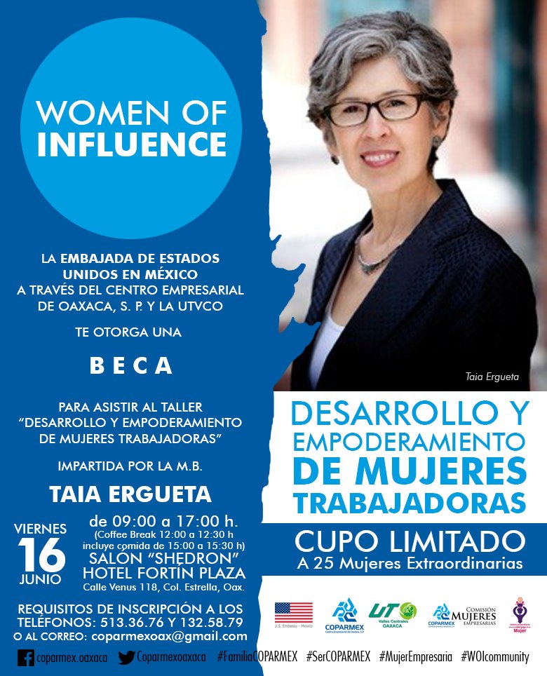 Coparmexoaxaca's tweet photo. ยกรltimas Becas disponibles! #FamiliaCPMEX #Empresaria #WOICommunity #Profesionista #EstudianteYTrabajadora #Emprendedora
ยกSOLICITA TU BECA! https://t.co/VYZlbDh3Gh