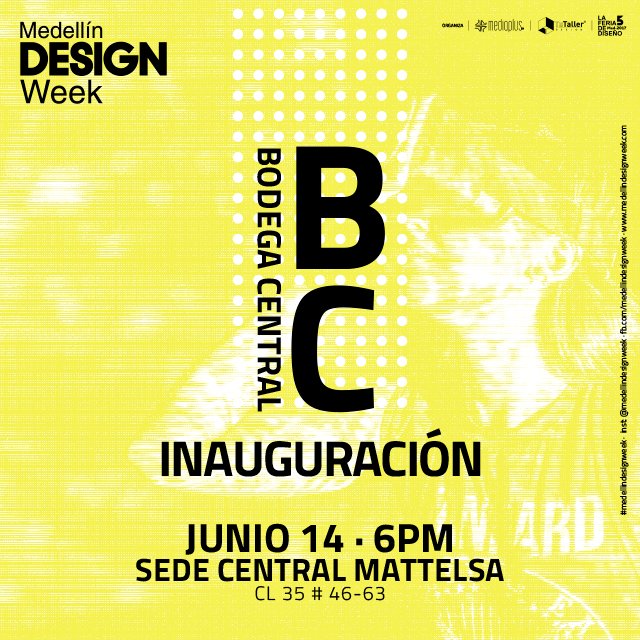 MedellinDesignW's tweet photo. ¡Nos vemos hoy a las 6:00 de la tarde! Tendremos música en vivo, arte y mucho diseño. https://t.co/MHlAouLHLM