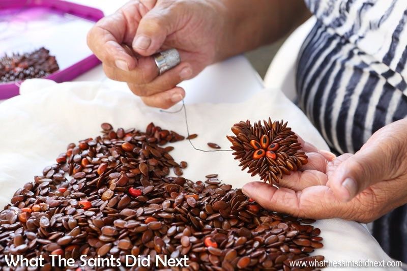 SaintsDidNext's tweet photo. Island seed crafts - keeping the tradition alive. https://t.co/K3jSzki0p2 #craft #seedwork https://t.co/hPJkj6Ypjs