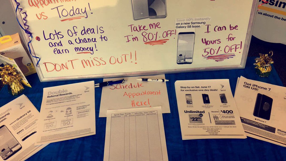 SPRINTfoxon's tweet photo. Come down to Foxon Blvd to schedule your appointment for this Saturday Sprint Says Thanks event! Don't wanna miss out! 🎉 https://t.co/QHT2fxhH5C