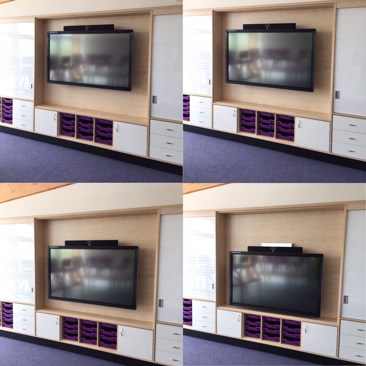 More <a href="/myClevertouch/">Clevertouch</a> Displays installed on <a href="/Balance_Box/">Balance box</a> brackets. Fully height adjustable to allow access for everyone.