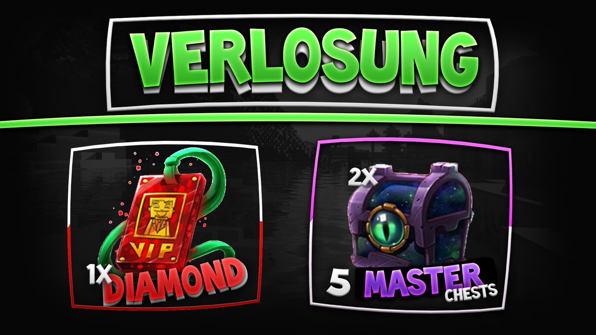 MineSuchtNET's tweet photo. Wir bedanken uns bei 6000 Follower. Als Dankeschön verlosen wir  1 x den Diamond Rang und 2 x 5 Master Chests. Einfach #liken und #retweeten https://t.co/pMuDEVOcrc