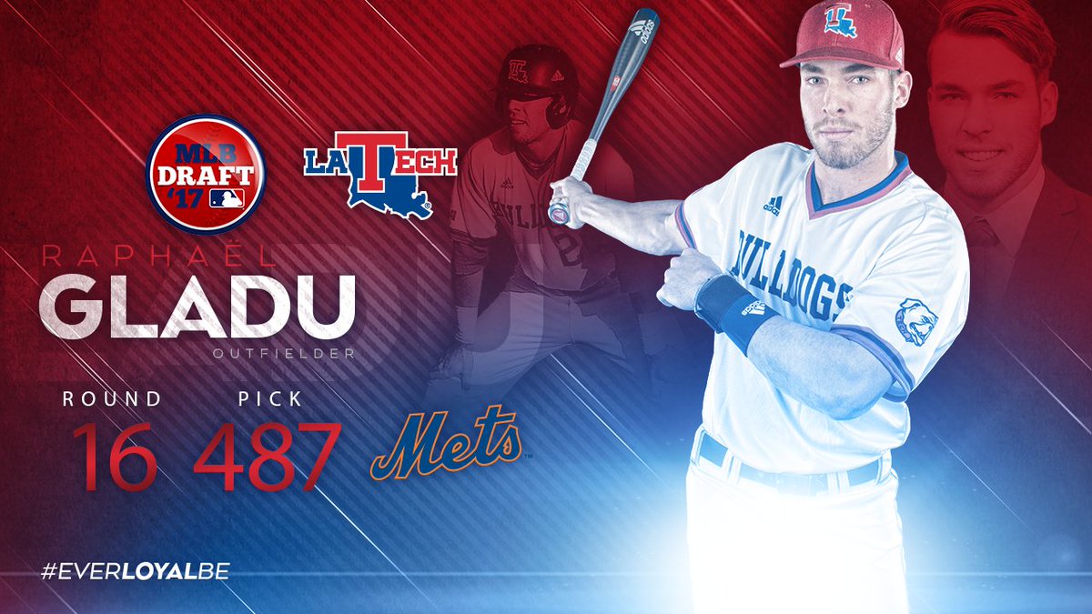 LATechBSB's tweet photo. He's headed North! Congratulations to Raphael Gladu who was drafted by the New York Mets in the 16th Round! #MLBDraft https://t.co/BdZ6kfeKgA