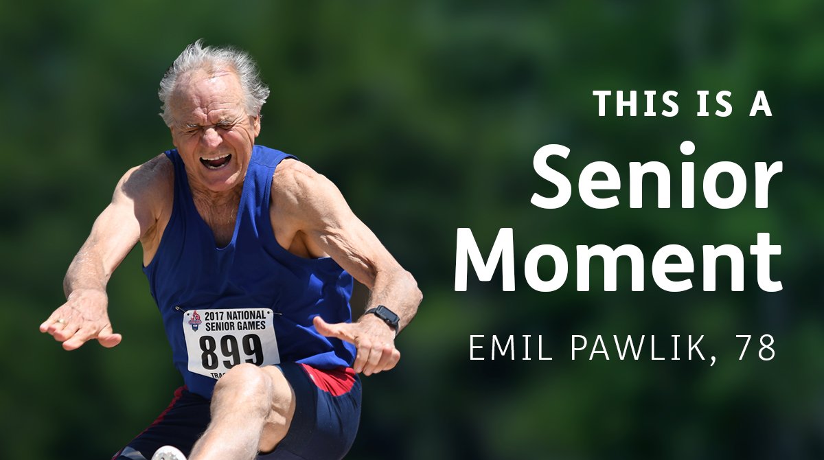 Gold medalist, Emil Pawlik exercises to lower his stress. How do you #StartWithHealthy? #SeniorGames17