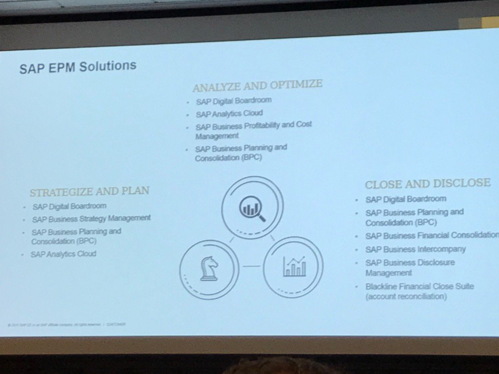 epmdata's tweet photo. EPM Solutions from SAP #SAPEPM presented at #BI2017 https://t.co/yNvGYKjFBW