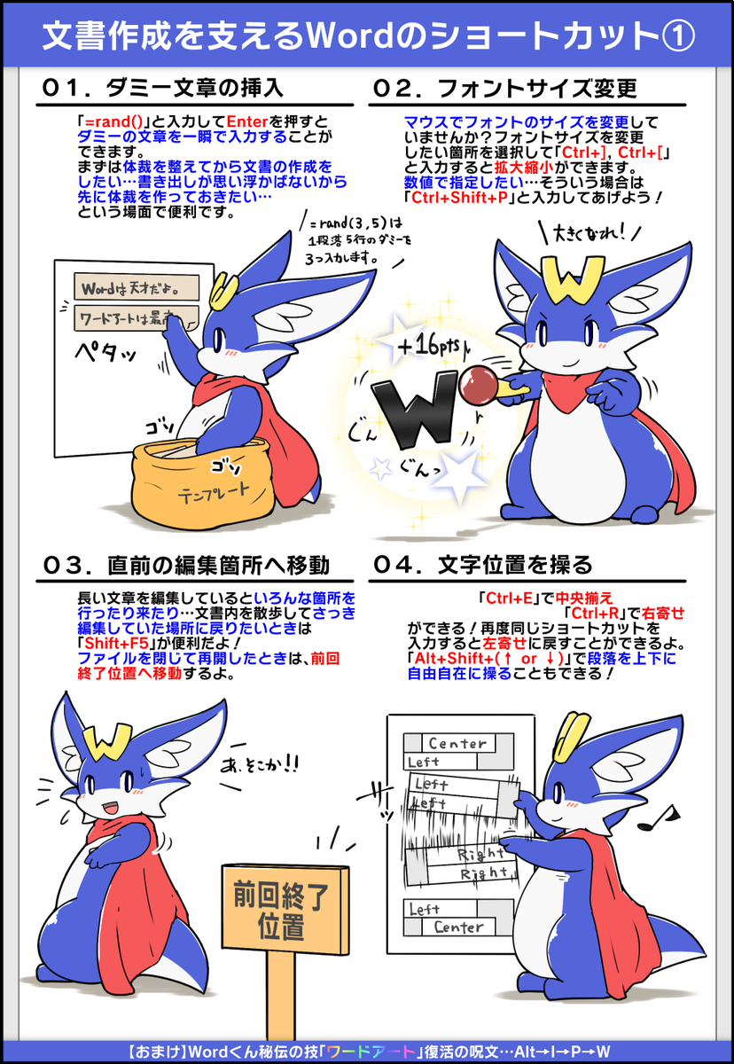 文書作成を支えるWordの便利なショートカット #擬竜化 