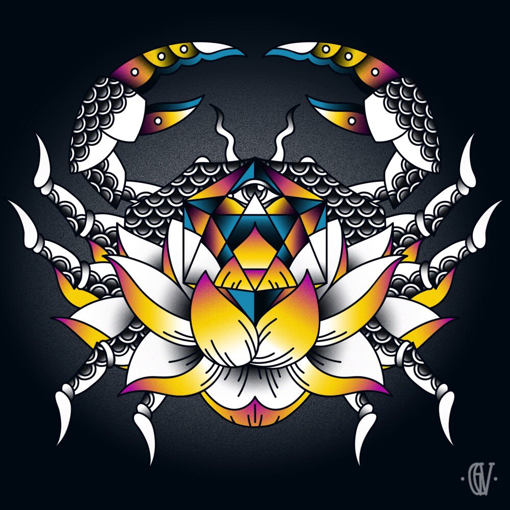 jankYeah's tweet photo. ♋️Cancer - 8th piece of my #zodiac series / #vector #illustration / more details &amp; pics on my @Behance profile / https://t.co/U4SQyS0dPa https://t.co/nSgA84y6sd