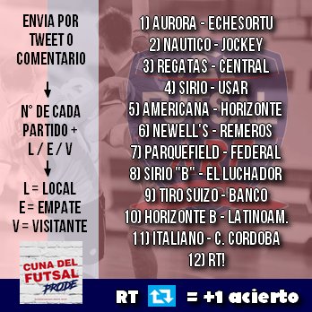 CdF_Prode's tweet photo. Fecha @PiacereRosario🍝 en el #Prode: mandá tu pronóstico hasta el viernes, participá por unos ñoquis y acumula puntos. ¡RT = +1 acierto! https://t.co/Q9nT08jo08