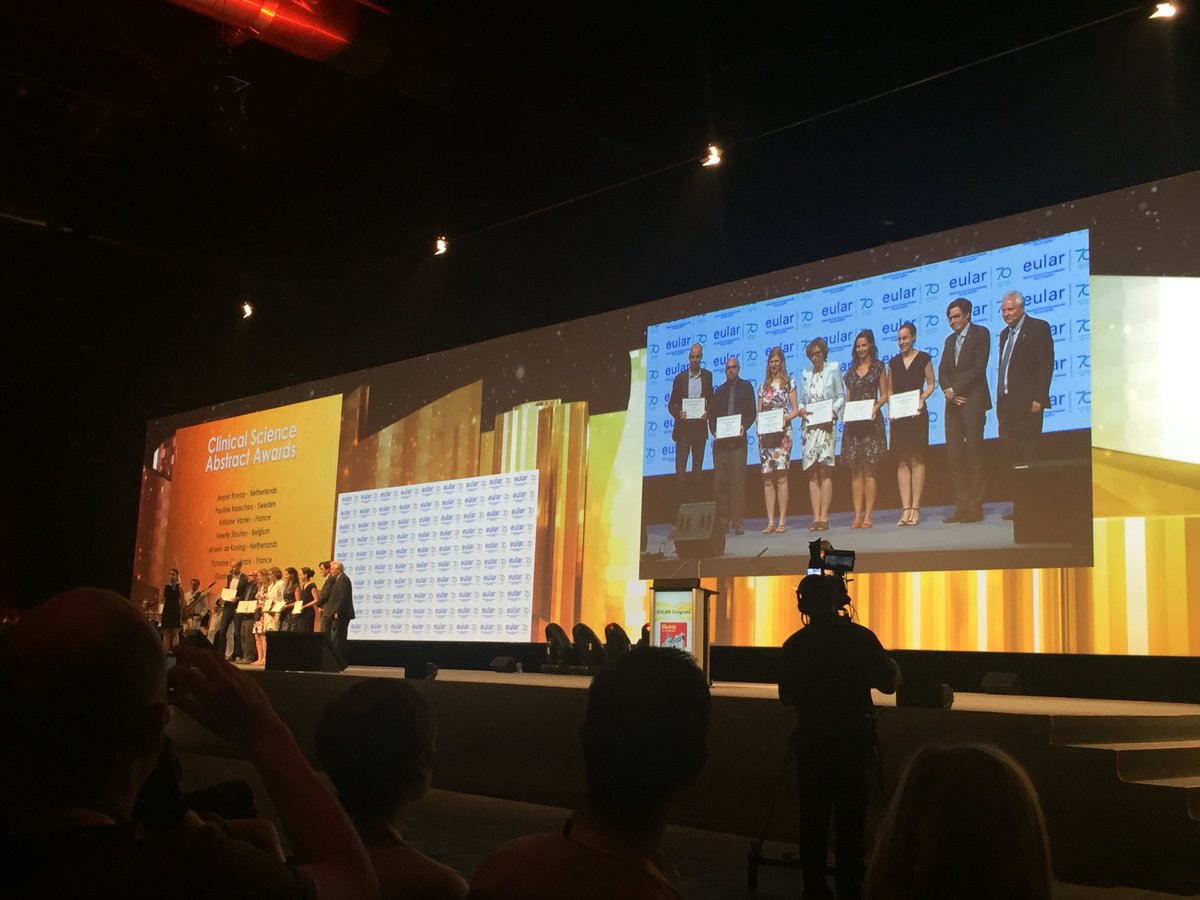 ReadeResearch's tweet photo. Dr. Jesper Knoop en Dr. Wilfred Peter winnen beiden een Eular research award! @EULAR_Press @Reade_020 https://t.co/aIUpNOEmLe