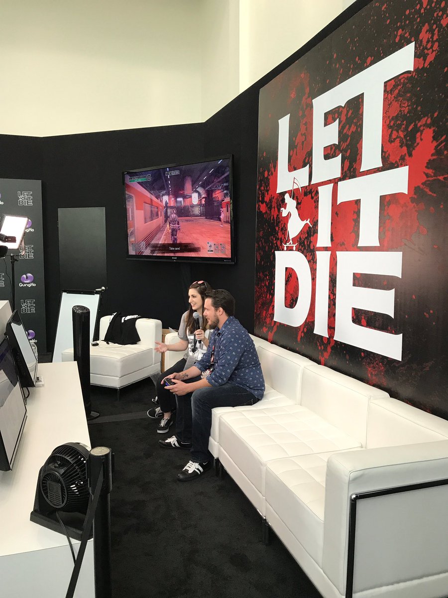 NickShepWrites's tweet photo. Killed the Let It Die 3 minute challenge. #bestbooth @videogamevoters #E32017 #LetItDie https://t.co/uv1xe7wQuN
