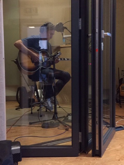 View from the cello stool... Furlined recording at Invada Studios Bristol.
