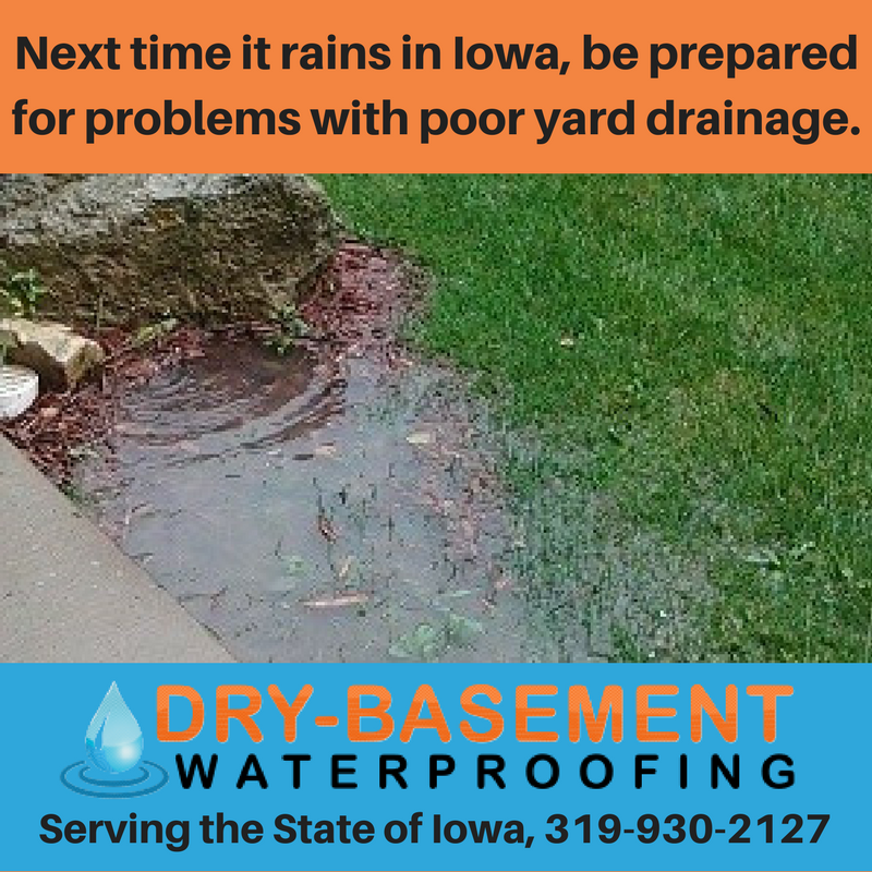 basement_dry's tweet photo. The best time to prevent problems with poor yard drainage in Iowa is before it rains. Call @basement_dry today! See https://t.co/Xklg3l3jJZ https://t.co/b9jxMvygb3