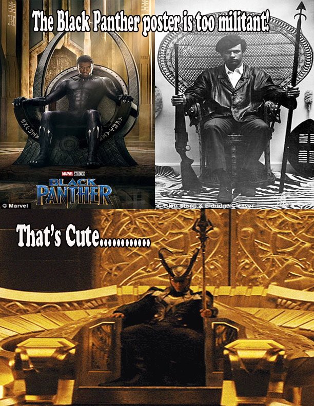 inkpowered's tweet photo. I'm just gonna drop this right here. #blackpanther #Wakanda #doublestandard @johncampea @JonSchnepp https://t.co/trykX3ak5o