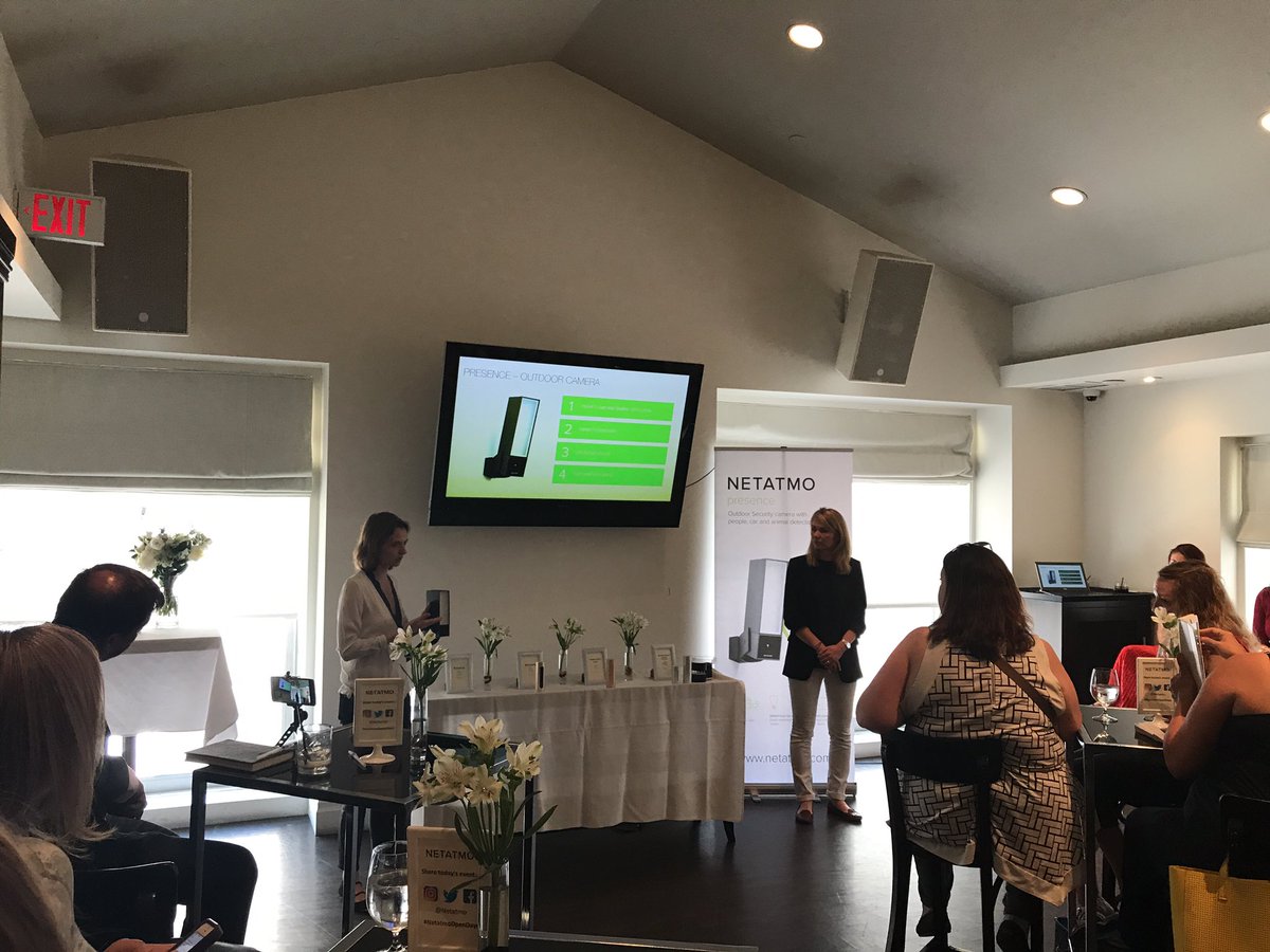 The_IT_Nerd's tweet image. Now we are learning about the @netatmo Presence which is their outdoor security camera. #NetatmoOpenDays