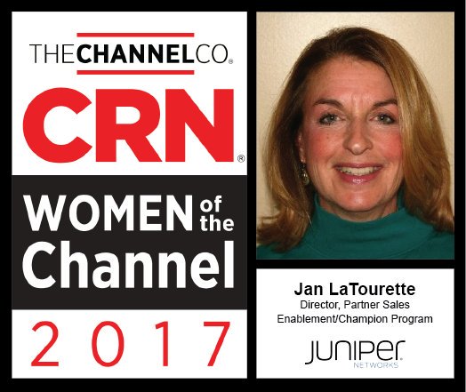 standeboisset's tweet photo. Big congrats to @JuniperNetworks' Jan LaTourette, named to @CRN's Women of the Channel! >> https://t.co/YW6fdrslCP https://t.co/Tu41fNLs4O