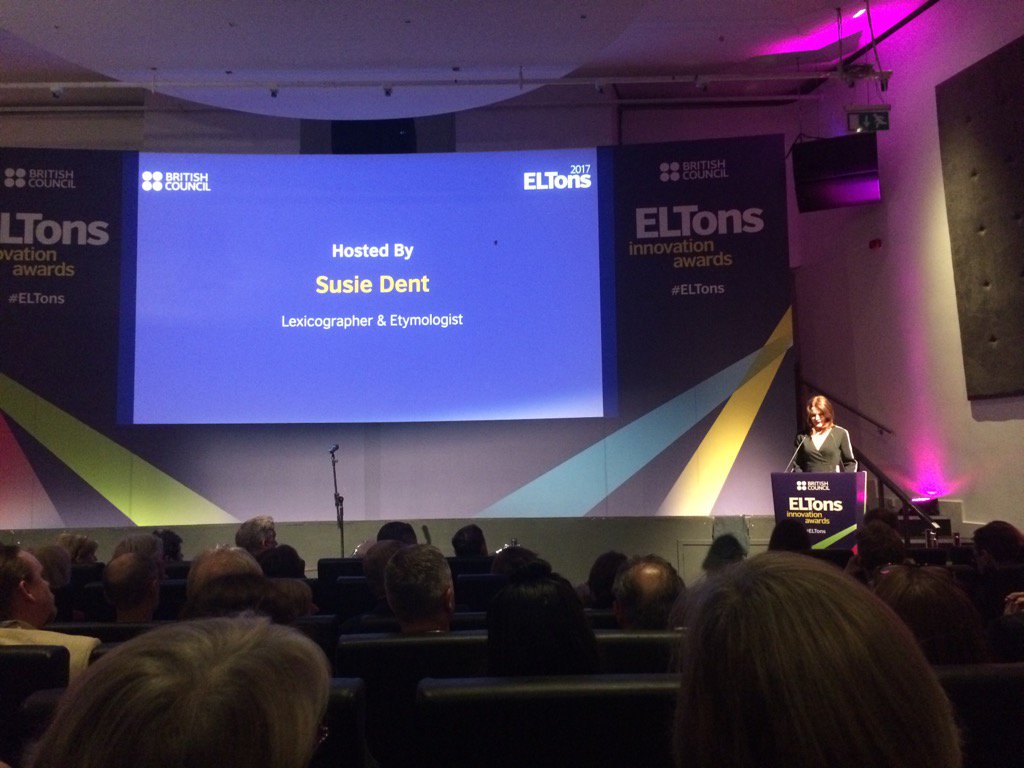 Susie Dent gives a wonderful introduction to the beauty of the English language. #ELTons