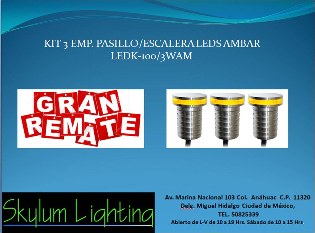 skylum_lighting's tweet image. GRAN REMATE DE LUMINARIOS PARA LUZ DE CORTESIA EN PASILLOS O ESCALERAS EN AZUL O AMARILLO