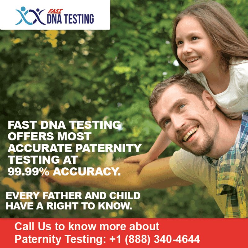 fastdnatesting's tweet image. We offers most accurate paternity testing at 99.99% accuracy. Call us @ +18883404644
#FastDNATesting #DNATesting #PaternityTesting
