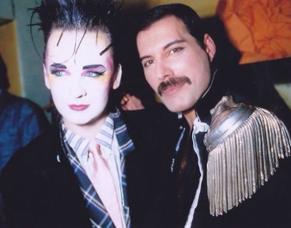  Happy Birthday Boy George 56 today pictured with the great Freddie Mercury 