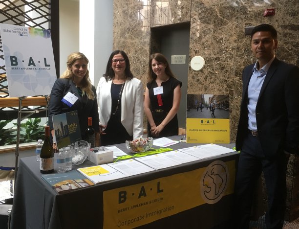 BAL_Immigration's tweet photo. BAL sponsored the Council for Global Immigration Symposium this week in Arlington, VA. Our exhibit table was a great attraction! #CFGI17 https://t.co/V3Rwwhcsz0