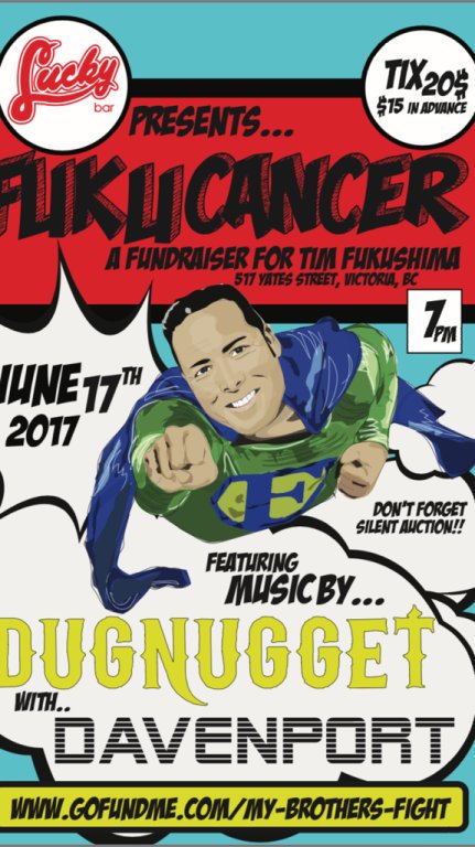 Saturday night we play the Fuku Cancer fundraiser <a href="/LuckyBar/">Lucky Bar</a>!! Get your tix now <a href="/driftwoodbeer/">Driftwood Brewery</a> <a href="/Do250/">Do250</a> #yyjmusic #yyj