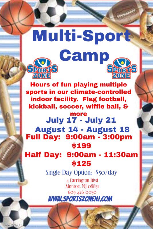 NJSportsZone's tweet photo. #Summer is finally here! Check out some of our #camps and #clinics going on this summer! Register today! #Summer2017 https://t.co/C1v1vj6eHV