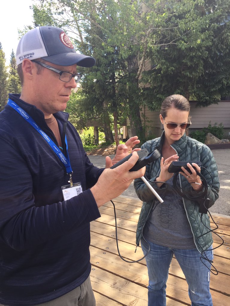 klswanton's tweet photo. @sciencekev @teachtechpsd @sciencepsd PSD teachers using probes in the field to gather wind and light data #innedco2017 https://t.co/o2h6Cjj1dC