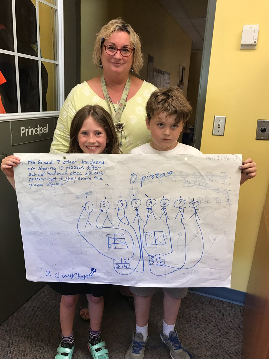 Riversideps's tweet image. Ethan and Hannah teach Mrs Brunner about equal sharing!#mathness#tldsblearns