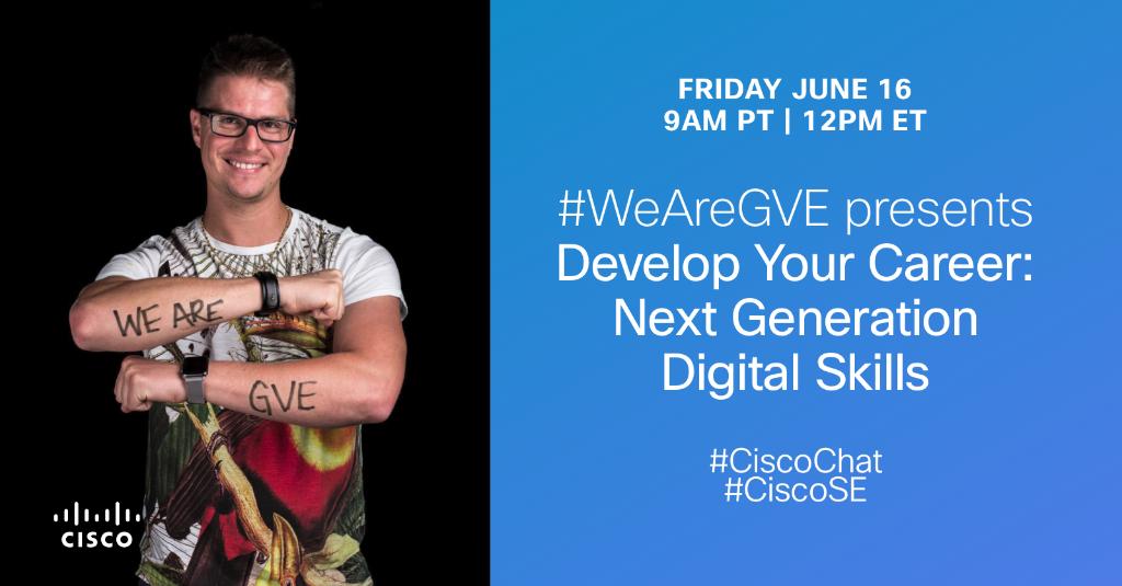 CiscoNetAcad's tweet photo. Great news! 🎉 Our next gen digital skills #CiscoChat has been rescheduled to THIS Friday, June 16th at 9 a.m. PT. #CiscoSE https://t.co/LkUSx8XRgW