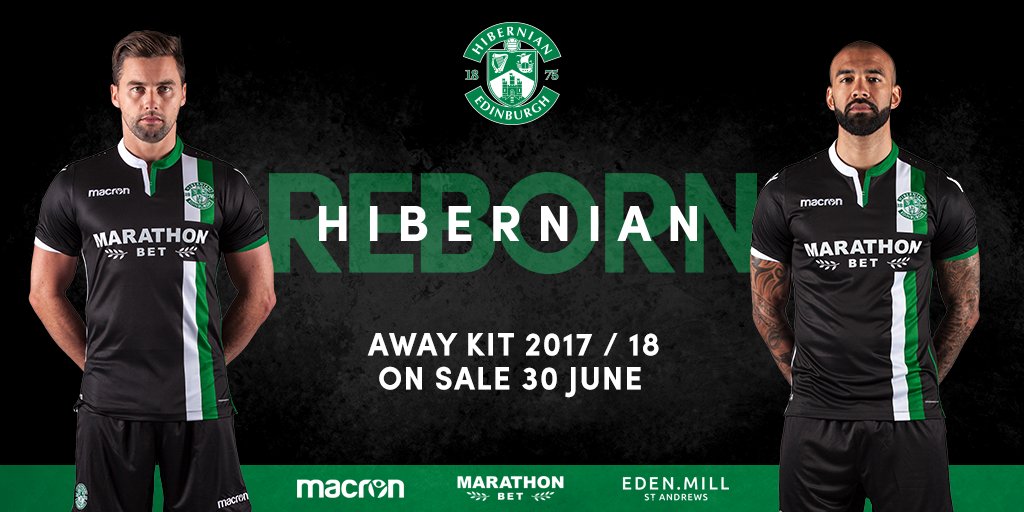 HibernianFC's tweet image. The Hibernian Away Kit will be on sale from Friday 30 June. #HibernianReborn
