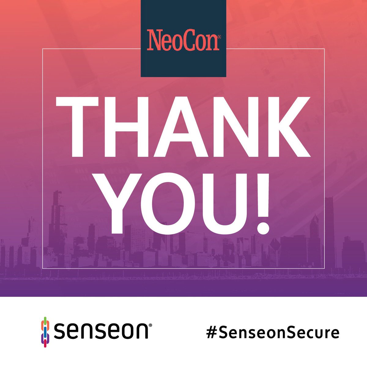 SenseonSecure's tweet photo. Thank you for visiting us during #neocon2017! We enjoyed showing you Senseon. See you next year! #senseonsecure #chicago https://t.co/bGhbPPmpZi