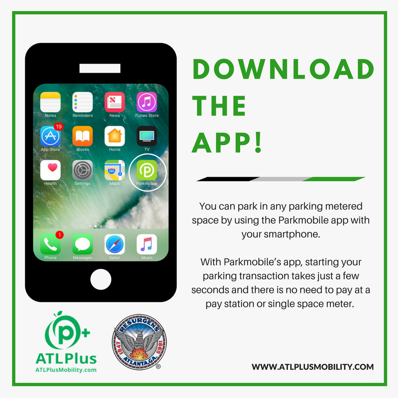 Download the <a href="/ParkMobile/">ParkMobile (USA)</a> app today to experience all of the ATLPlus features. Use the code LUVATL to get $1 off your next transaction!