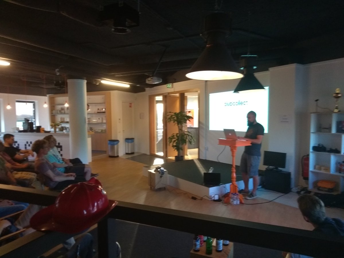 Last talk (using Safari as it's presentation tool!) of the evening by Philip, the author of <a href="/elmweekly/">Elm Weekly</a>