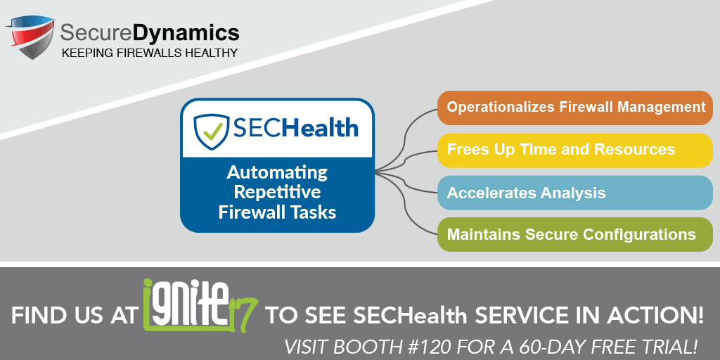 Secure_Dynamics's tweet photo. Find us at @Ignite_Conf to see a demo of #SECHealth service - ask about a FREE 60-Day Trial! https://t.co/4waQEYO05s #IgniteYourSecurity https://t.co/qK4juoa6PT