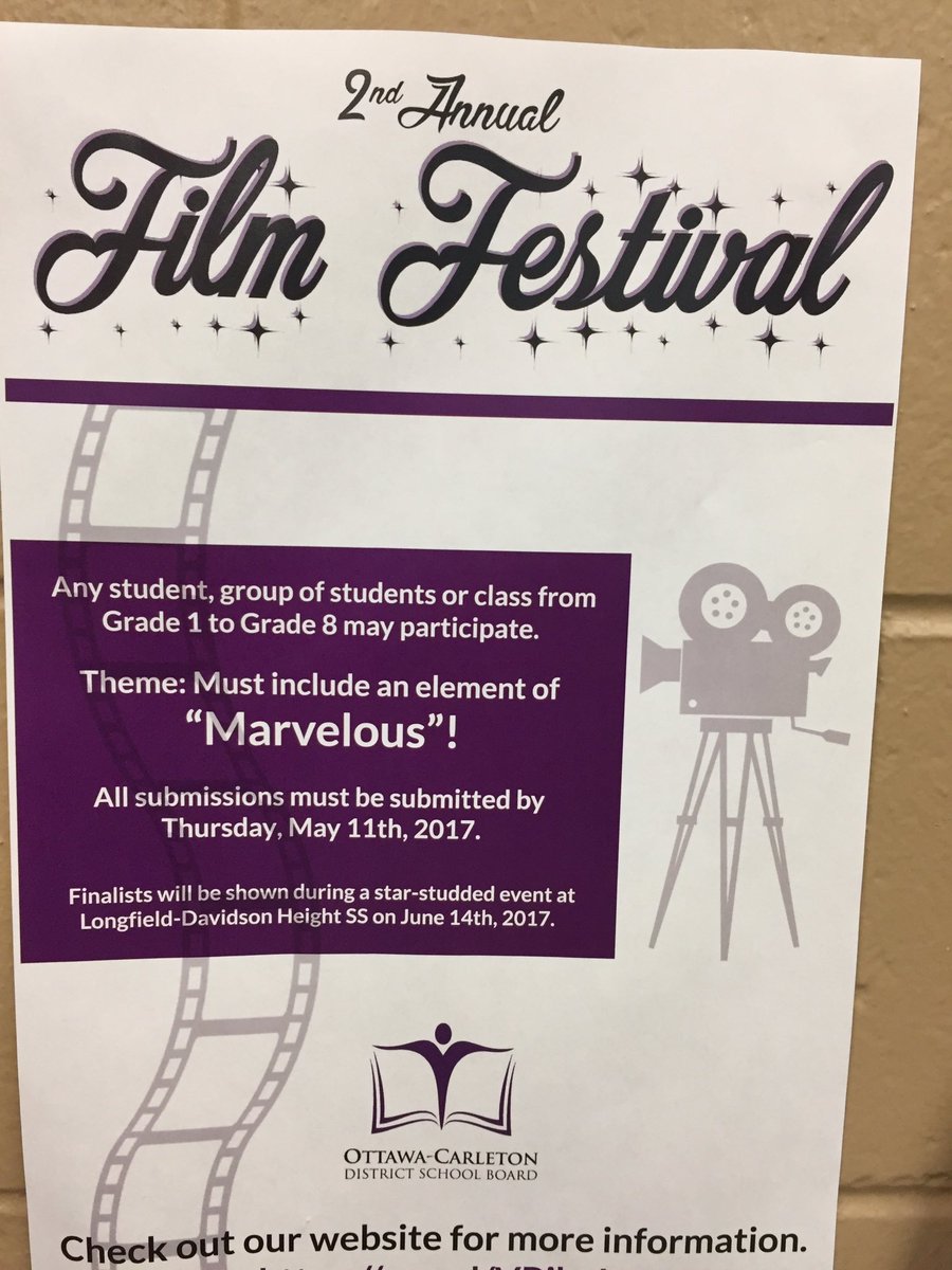 "Marvelous" Film Festival, OCDSB is hosting the movies submitted by Gr1-Gr8 students tonight!@161616SL <a href="/Tornadohowl/">Barrhaven PS</a> <a href="/OCDSB/">OCDSB</a>