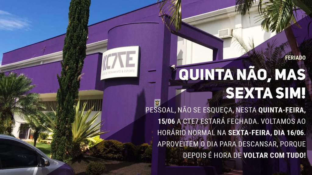 cte7's tweet photo. Vale sempre a pena lembrar né? Quinta estaremos fechados, mas sexta-feira o bicho vai pegar! #cte7 #vempracte7 #calendario #feriado https://t.co/4RZhoUqkC0