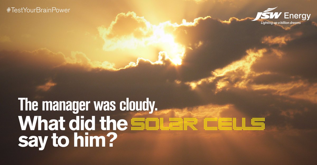 JSWEnergy's tweet photo. #TestYourBrainPower with this easy riddle and challenge your friends to see who’s the smarter one. #JSWenergy https://t.co/DQbnuYRajZ
