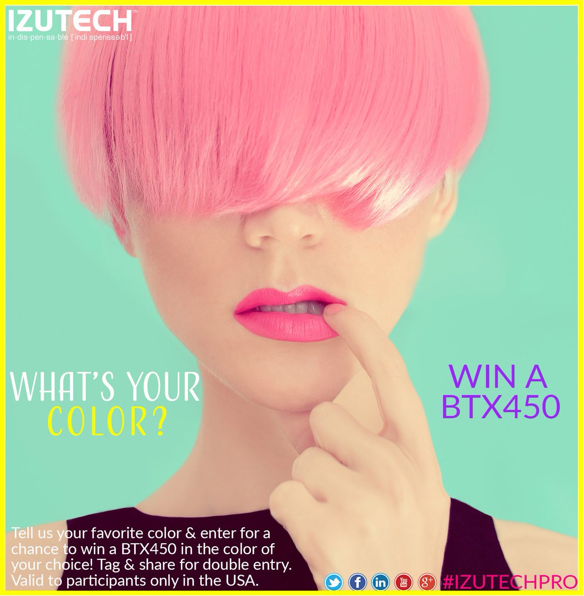 IZUTECHPRO's tweet photo. What's your color? Tell us your favorite color and enter for a chance to win BTX450! Tag &amp; share for double entry! https://t.co/kE6nIkL8Xz