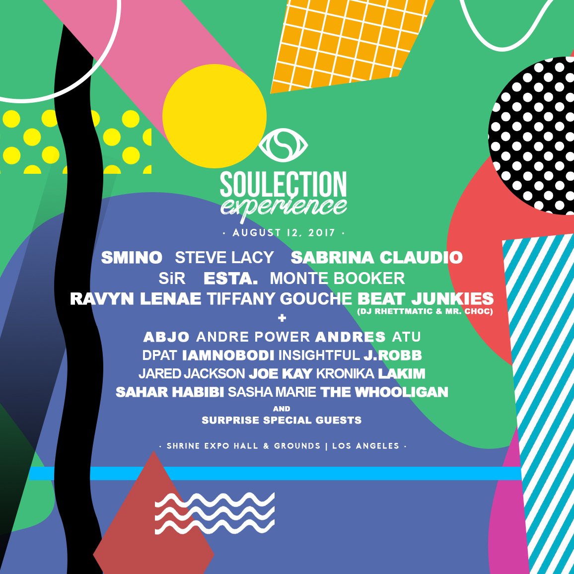 Soulection's tweet photo. the Soulection Experience is here.
join us on Sat, August 12th in LA

tickets go live on Friday @ 12pm Pacific
👁‍🗨 https://t.co/1p6aKMceAo https://t.co/jRO0DARY8s