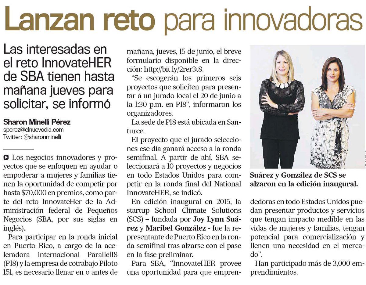 GrupoGuayacan's tweet image. School Climate Solutions #SPRINGBOARD2016 y #IDEASeedFund participo en InnovateHer 2015. Lee más de InnovateHer 2017:bit.ly/2s627YS